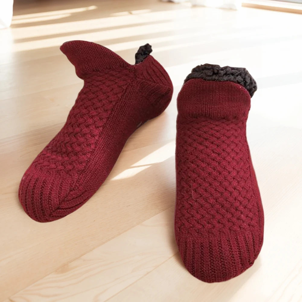 Cozy Winter Indoor Slipper Socks for Men and Women with Non Slip Design Warm Thermal Soft Comfort for Home Use