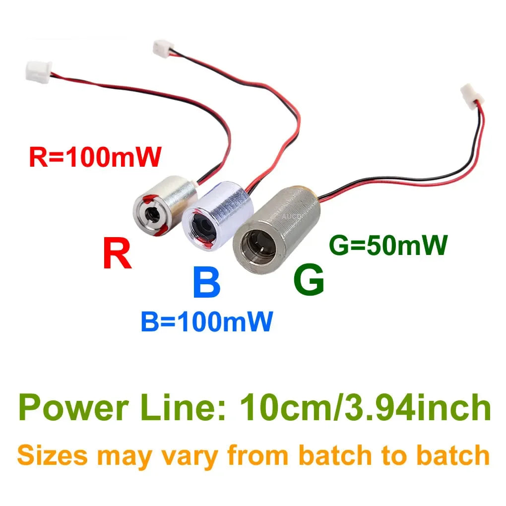 100mW Blue 450nm Red 650nm 50mW Green 532nm RGB Dot Lights Laser Module Diode For DPSS Projecter Sight Stage Lighting Mod Parts