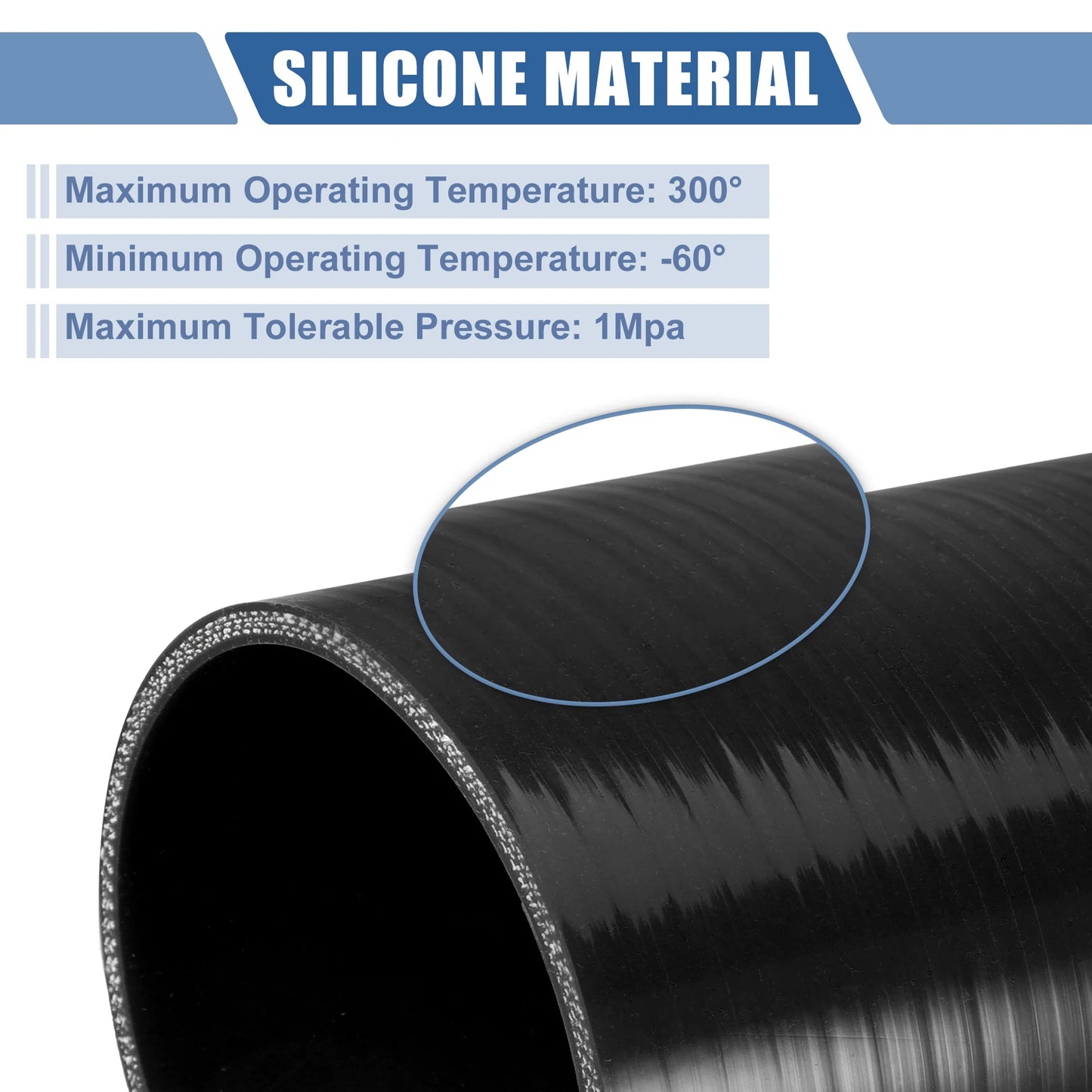 UXCELL 22mm 28mm 30mm 35mm 40mm 42mm 54mm 65mm 70mm ID Car Straight Silicone Hose Coupler Intercooler Tube w/ Clamps 100mm L