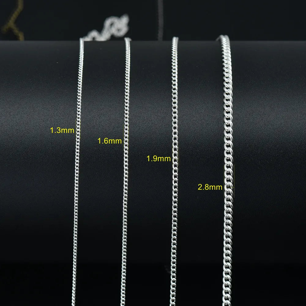 1.3 1.6 1.9 2.8mm 3Meters Link Brass Chain Necklace Bulk Chain For DIY Jewelry Making Handmade Supplies Accessory
