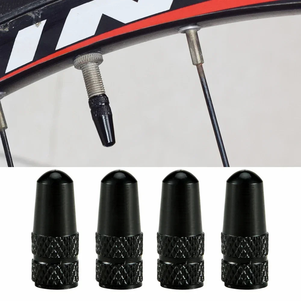 4Pcs/Set Aluminum Alloy Road MTB Track Racing Bike Tube Tyre Bicycle Tire Wheel French Valve cap Presta AIR Valve Caps