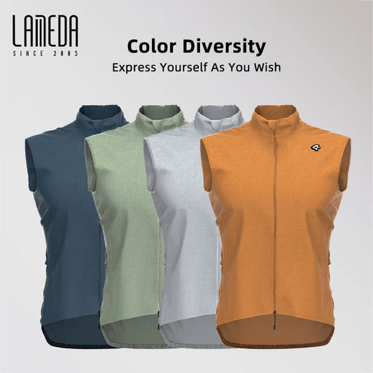 LAMEDA Cycling Vest Men Women Windbreaker Comfortable Breathable Reflective Windproof Lightweight Quick Drying MTB Road Bike Clo