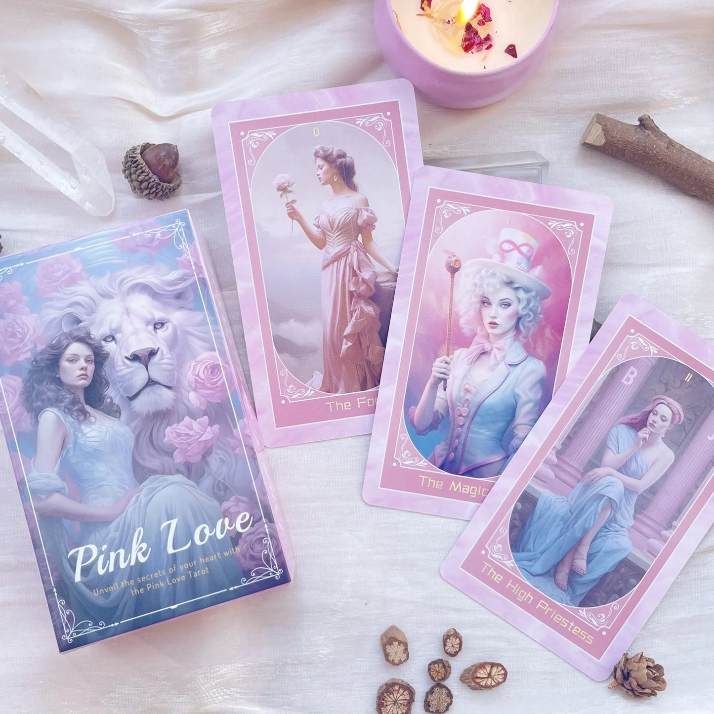 Beginner Tarot Rider Waite 78 Oracles Deck Genuine Professional Feel The Magic of New Pink Love Tarot Cards 12x7cm Guidebook PDF