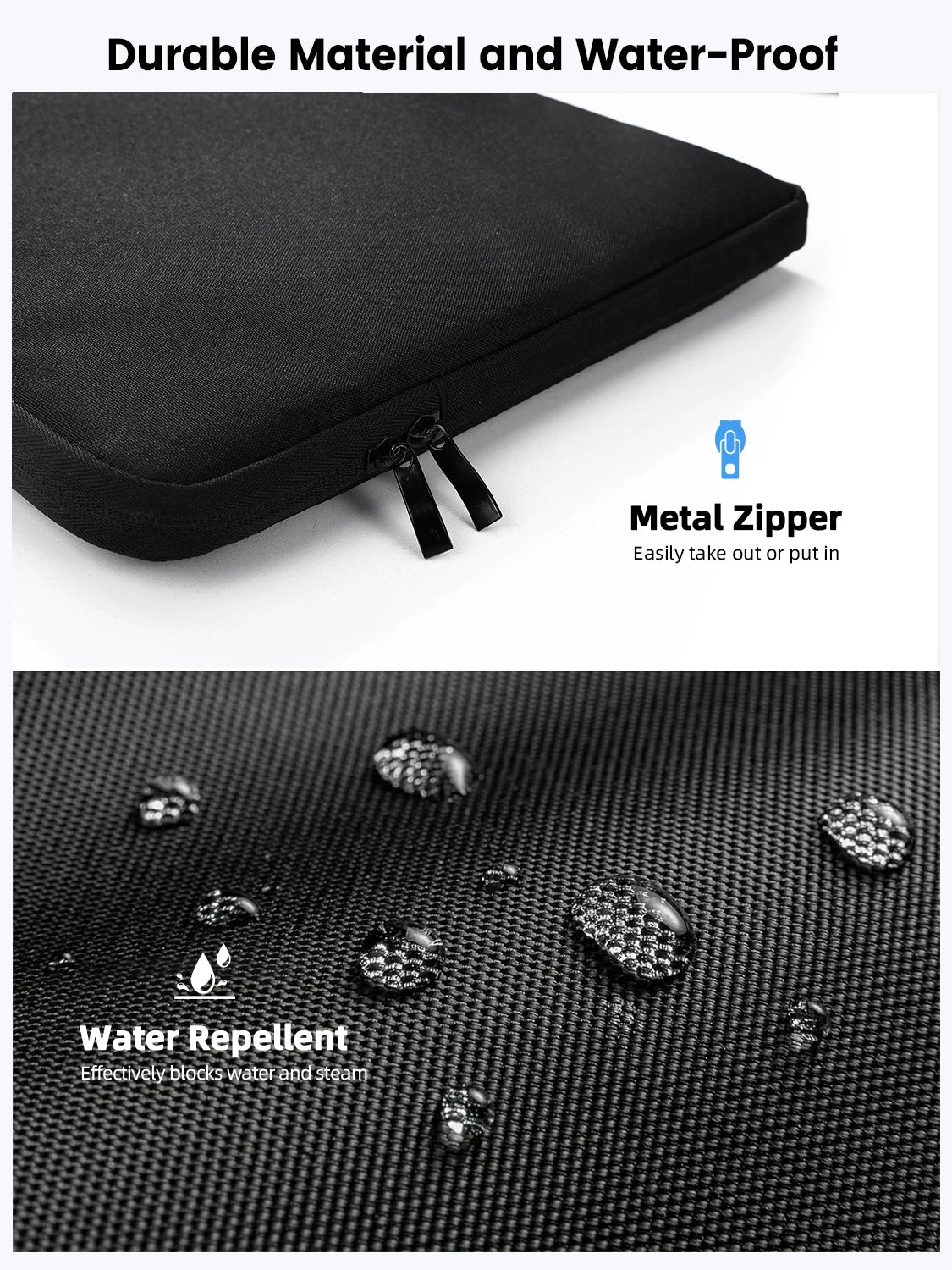 UPERFECT 18.5 inch Portable Monitor Case Polyester Laptop Sleeve Computer Cover Bag with Pocket Zipper for 18.5 inch Notebook
