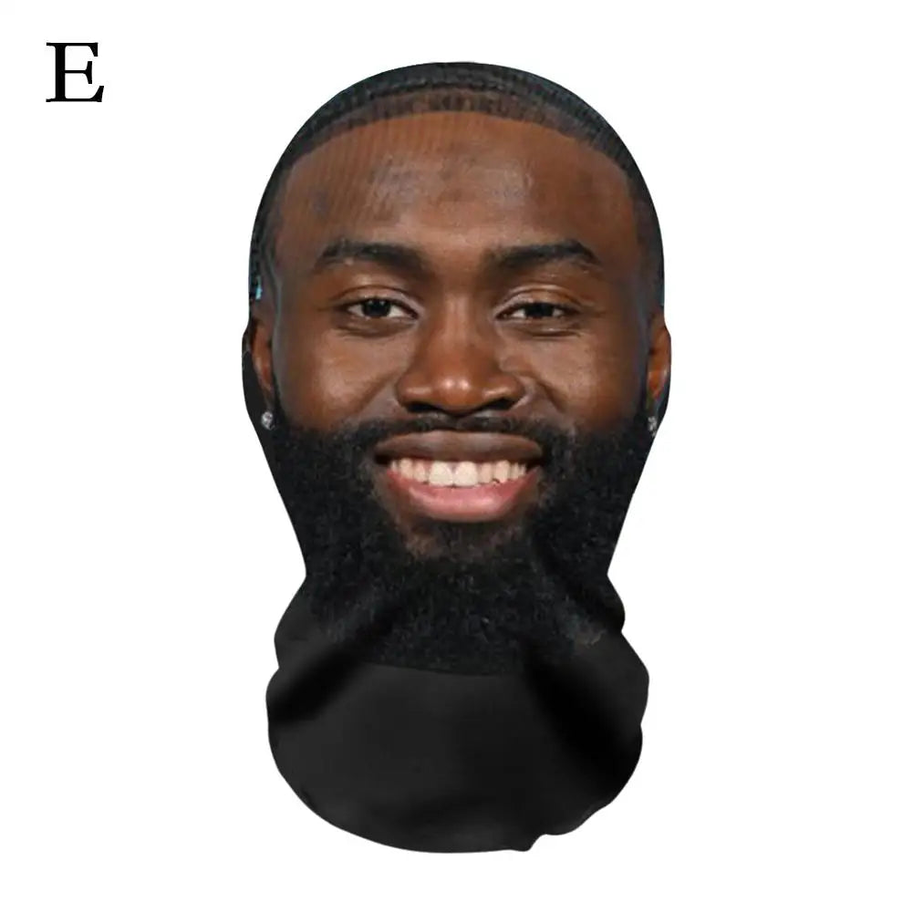 American Basketball League Star,3D Printed Mask, Polyester Material, Suitable For Sports Funny Costume Cosplay Adult Breathable