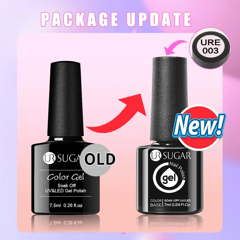 UR SUGAR 7.5ml Acrylic Extension Nail Gel Quick Building Clear Pink Gel Polish Nail Tips extension nail gel  Nail Art Soak Off