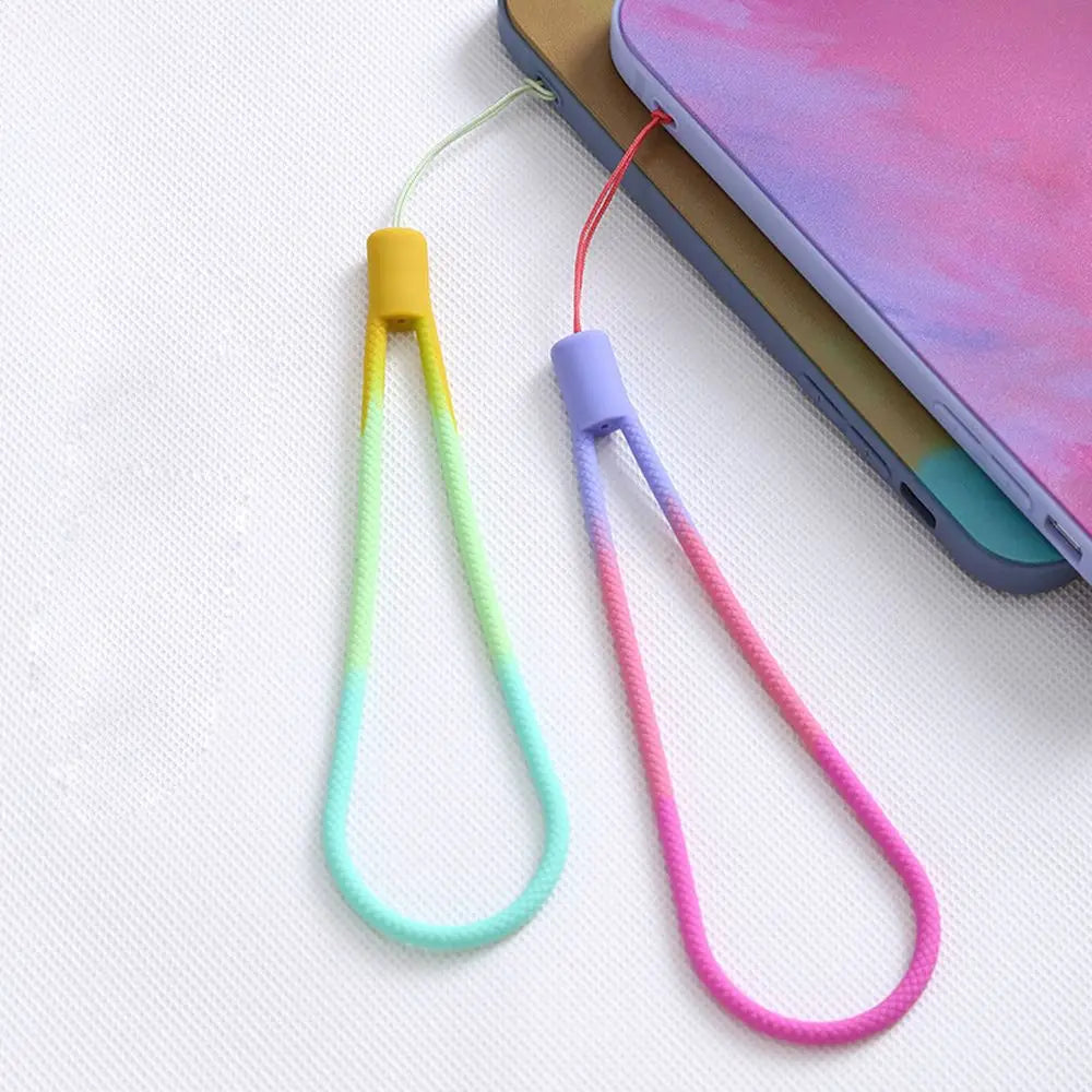 Anti Lost Key Straps Hand Strap Short Rope Phone Hanging Rope Mobile Phone Strap Watercolor Woven Pattern Wrist Hand Strap