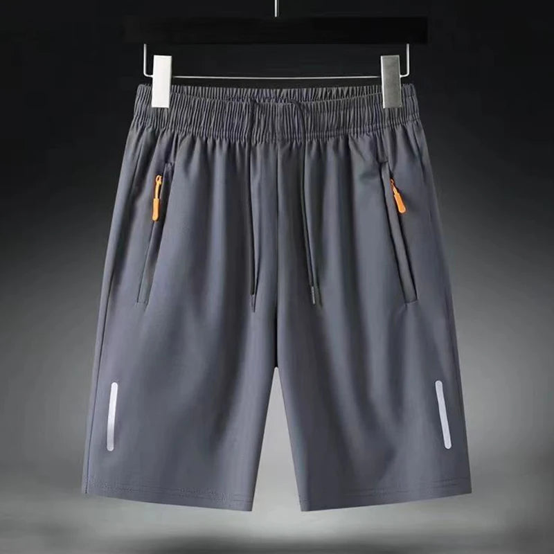 Summer Loose Sports Shorts Board Shorts Outdoor Running Jogging Gym Fitness Casual Short Pants Men Quick Dry Bottom Black M-4XL