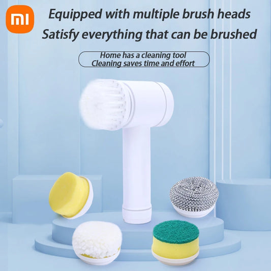 Xiaomi Electric Spin Scrubber With 5 Replaceable Brush Head Power Electric Cleaning Brush Handheld Rechargeable Shower Scrubber