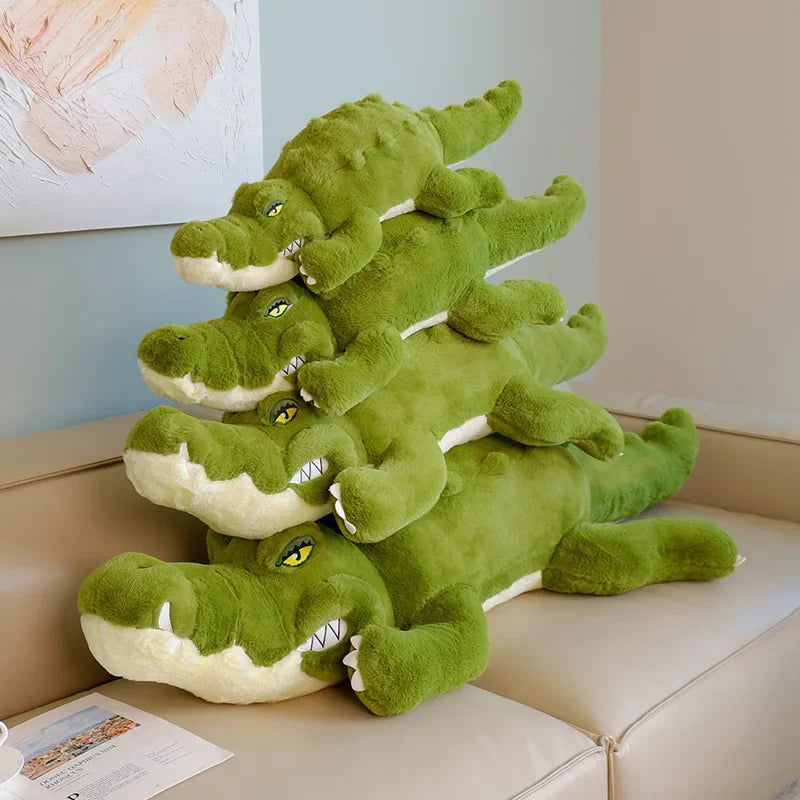70/90/110cm Giant Soft Crocodile Plush Toy Bog Stuffed Animals Hug Cushion Lazy Sleeper Alligator Pillow For Boy Birthday Gift