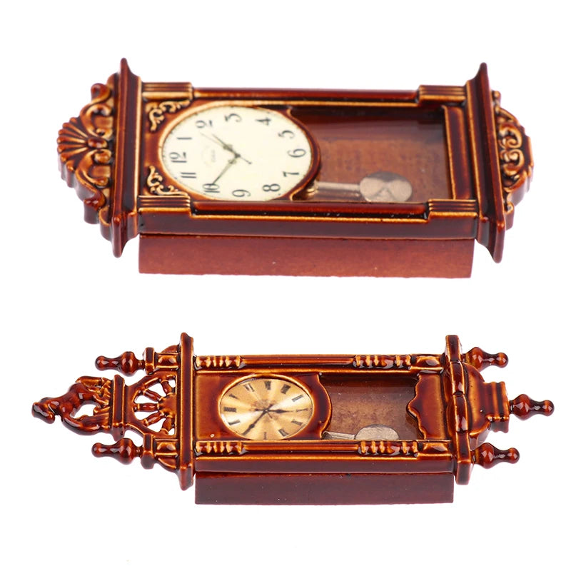 1:12 Dollhouse Miniature Wall Clock Miniaturas Home Decor Accessories Toy