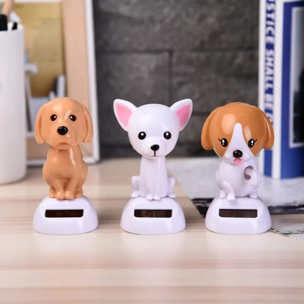 Hot Solar Energy Car Interior Ornaments Animal Doll Figurine Sway Model Automotive Dashboard Decorate Children's Gifts