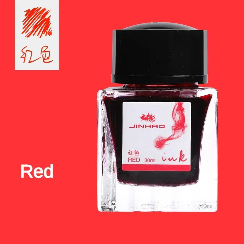 JINHAO 30/50/100ml Fountain Pen Ink Non-carbon Cartridge Refill Glass Bottled Fountain Pen Ink Stationery Office School Supplies
