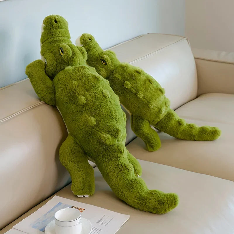 70/90/110cm Giant Soft Crocodile Plush Toy Bog Stuffed Animals Hug Cushion Lazy Sleeper Alligator Pillow For Boy Birthday Gift