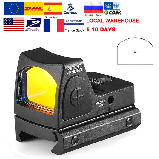 Mini RMR Red Dot Sight Collimator Rifle Reflex Sight Scope fit 20mm Weaver Rail For Airsoft / Hunting Rifle