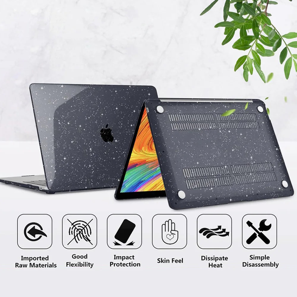 Laptop Case For MacBook Air13 M1 M2 M3 Air 13.3 13.6 Cover Leaves no Fingerprints For Pro 14 Case New Pro 16 Macbook Accessories