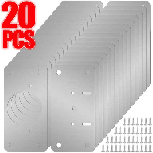 Stainless Steel Hinge Repair Plate For Cabinet Furniture Hinges Mounting Plate For Kitchen Cupboard Door Fixing Screws Hardware