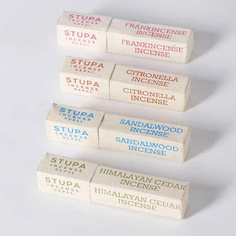 STUPA Stick Incenses NAG Champa Sandalwood Cedar Frankincense Devdar Natural Handmade Incense Sticks Aromas for Home Meditation