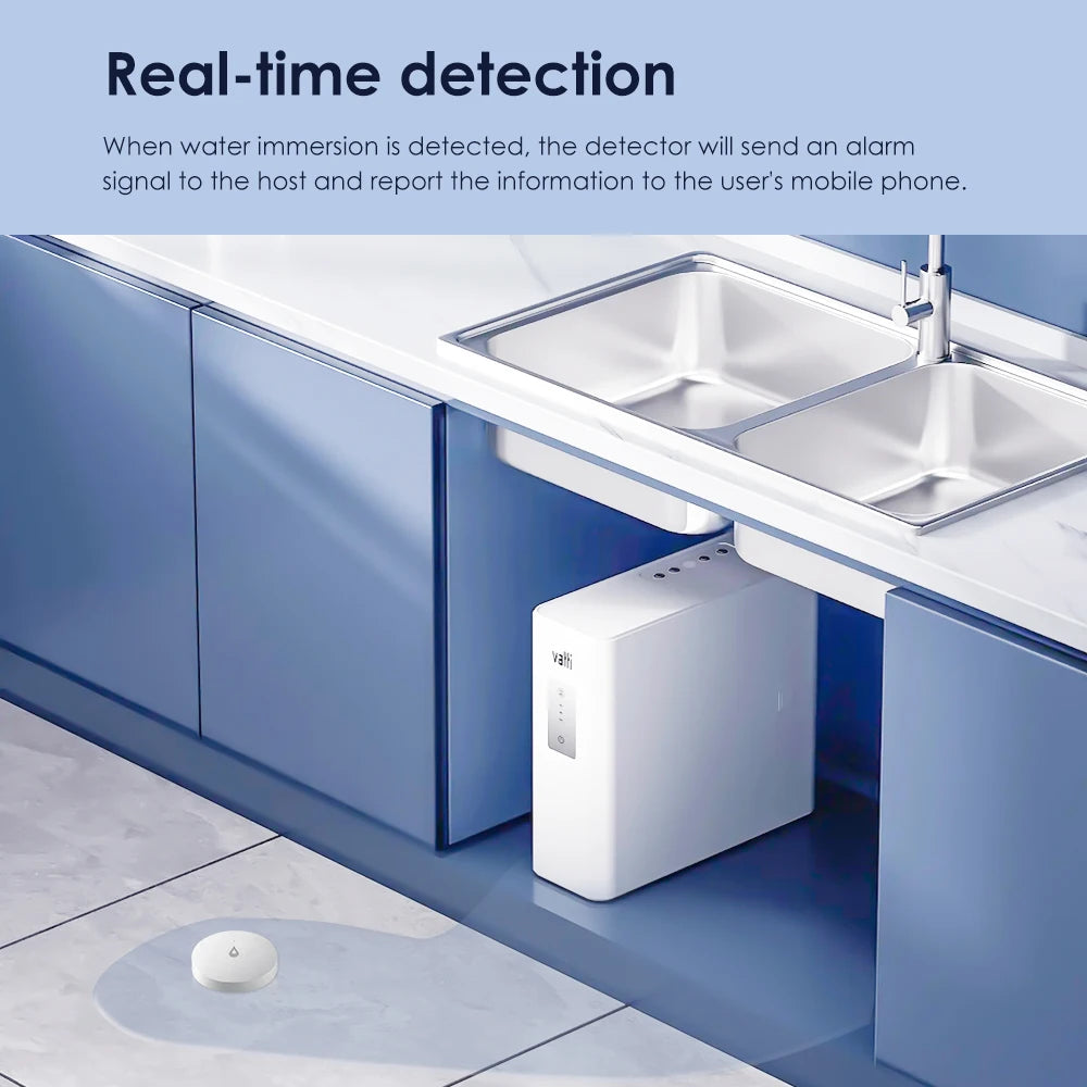Tuya Smart Zigbee Water Leakage Sensor Flooding Level Detector App Real Time Feedback Home Automation Support Alexa Google