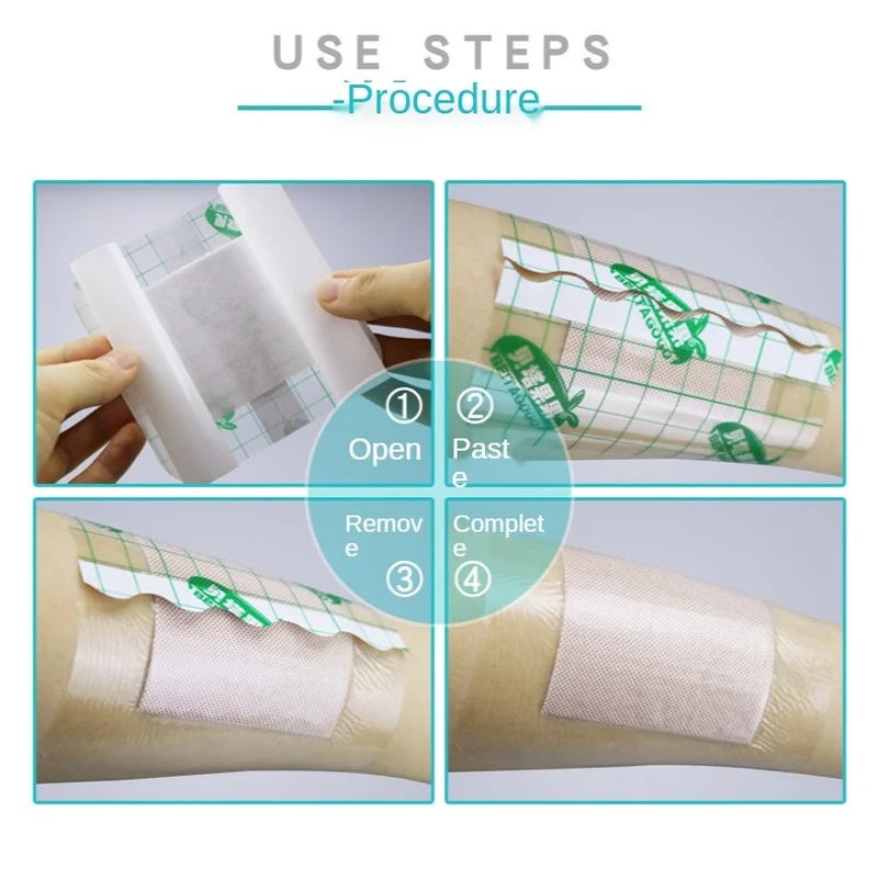 20Pcs10x10cm First Aid Bandage Heel Cushion Adhesive Plaster Band Aid Wound Dressings Sterile Hemostasis Patch Sticker