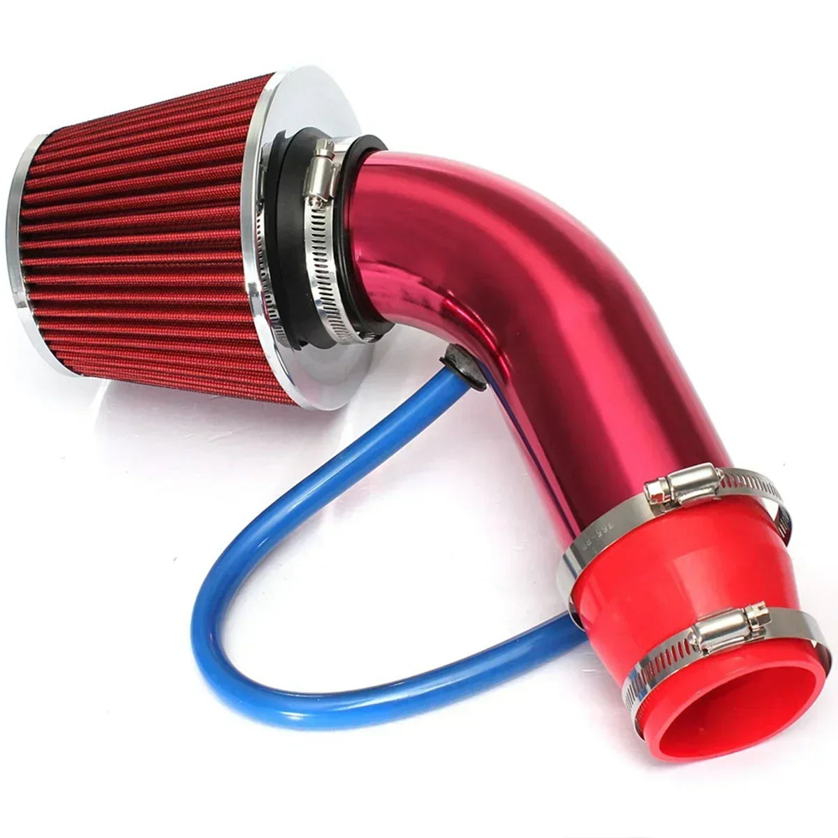 Universal 76mm 3'' High Flow Air Filter Intake Pipe Filter Car Modification Mushroom Head High Cold Air-Filter Aluminum Pipe Kit