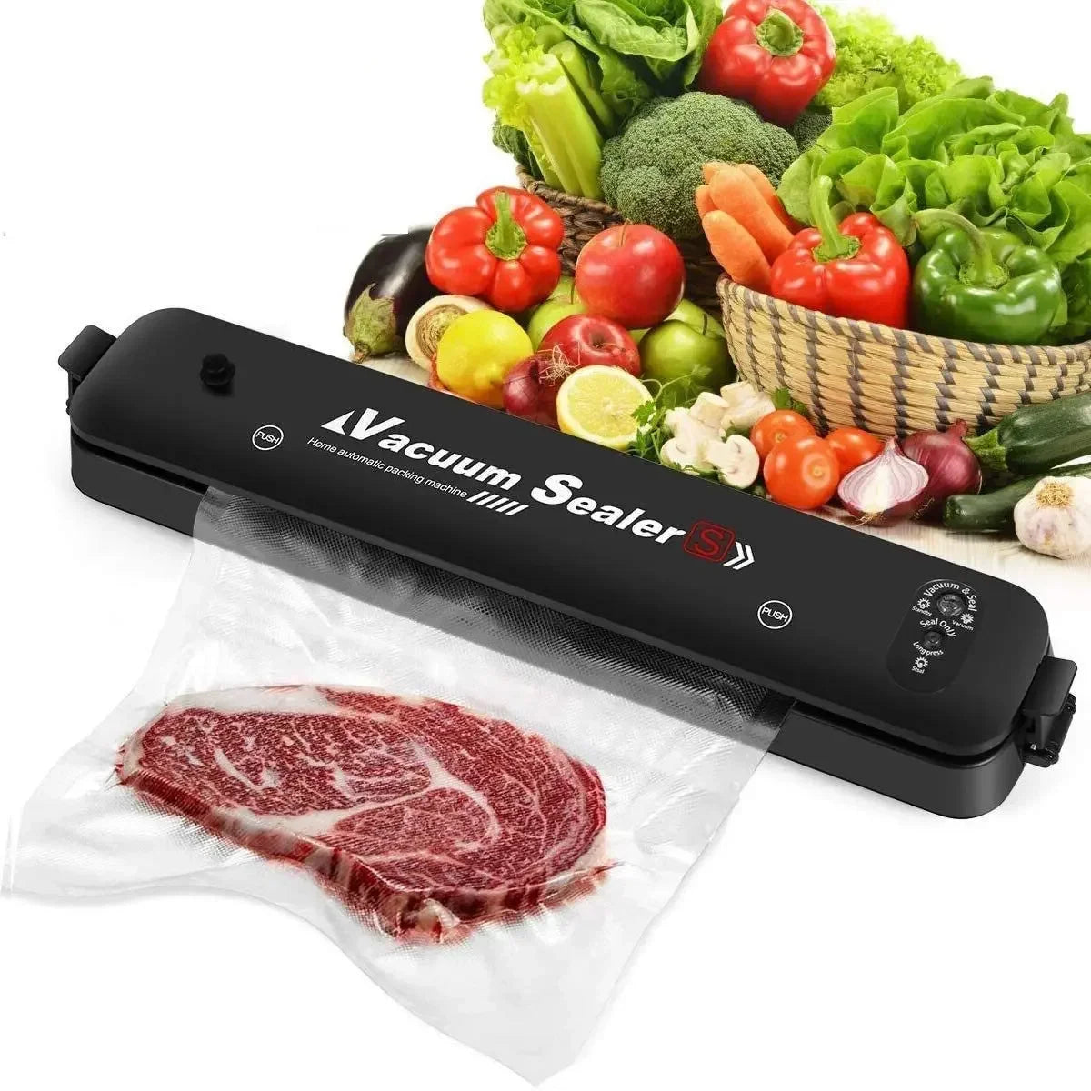 Plastic Sealing Fresh Machine Home Kitchen Vacuum Small Household Food Packaging Automatic Sealing Cooked Food Compressor