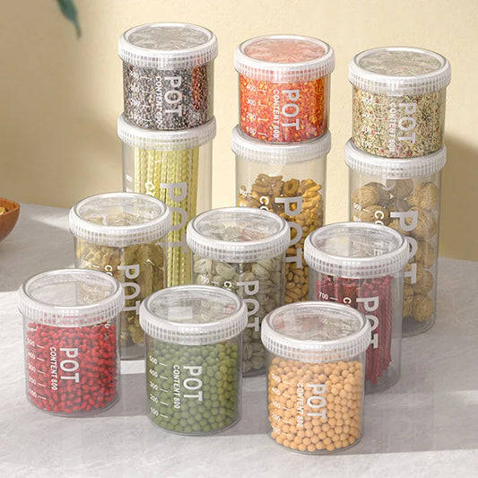 Grain Storage Box Coffee Beans Pasta Storage Tank Moisture-Proof Cereal Dispenser Transparent Snacks Jar Kitchen Food Seal Box