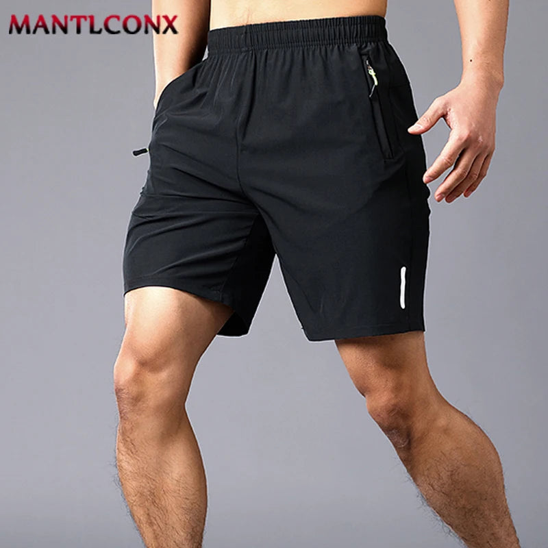 New Fashion Sports Shorts Men Breathable Quick Dry Men's Short Pants Men Breathable Elastic Waist Shorts Male Bottom Black XXXL