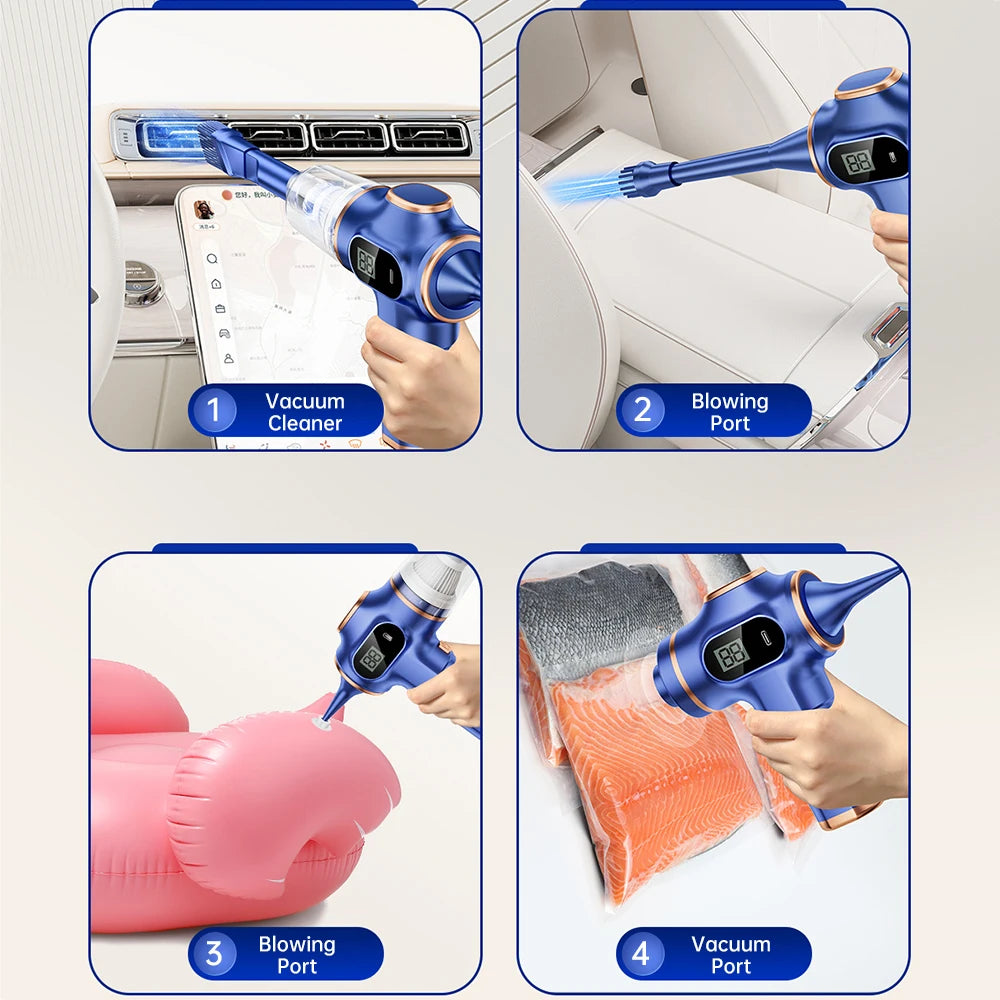 290000Pa 5in1 Wireless Vacuum Cleaner Handheld Vacuum Pump Car Vacuum Cleaner For Home Portable Cordless Powerful Strong Suction