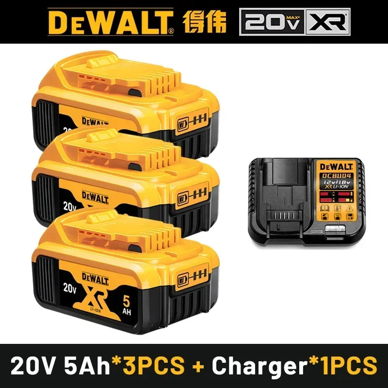 Original DEWALT 20V battery, 6AH, rechargeable lithium-ion battery, DEWALT charger, DCB115, DCB118, DEWALT20V-60V tool battery