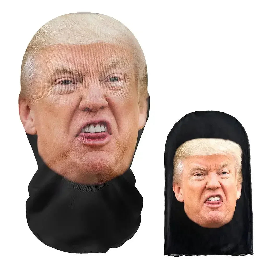 Creative 3d Printed Full Face Mask Head Fit Elastic See-through Mask For Men Women Idea For Anti-facial Cosplay Headdress