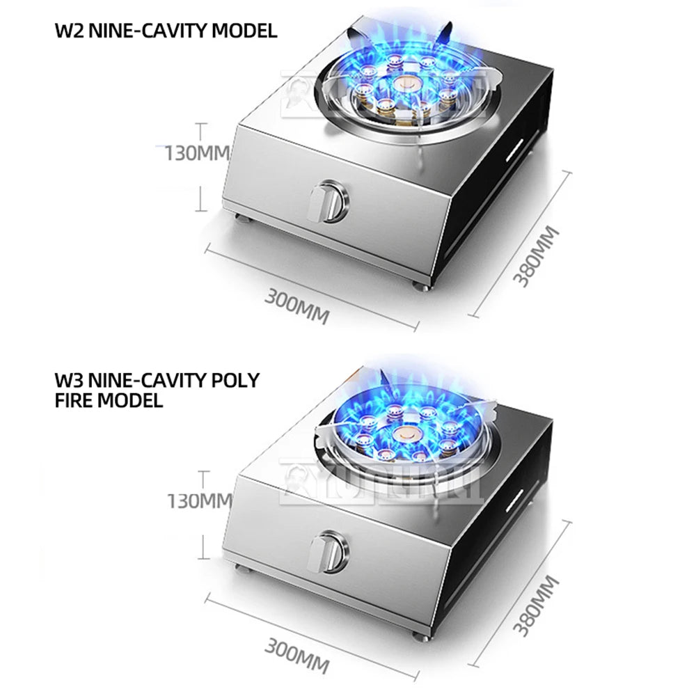 Stainless Steel Gas Cooker Kitchen Single Stove Desktop Cocinas De Gas Energy-saving Flameout Protection Kuchenka Gazowa