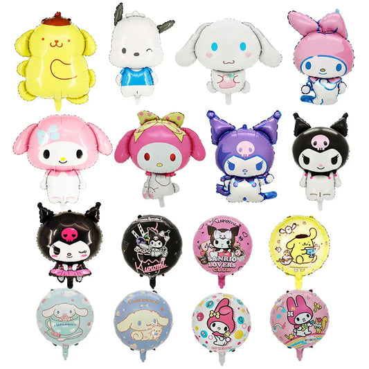 1PC Cute Anime Party Decoration Balloons Sanrio Kulomi Melody Theme Foil Ball for Girls Adults Kawaii Birthday Party Ballons