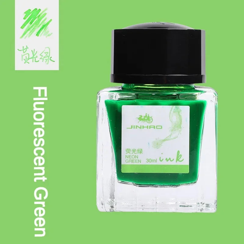 JINHAO 30/50/100ml Fountain Pen Ink Non-carbon Cartridge Refill Glass Bottled Fountain Pen Ink Stationery Office School Supplies