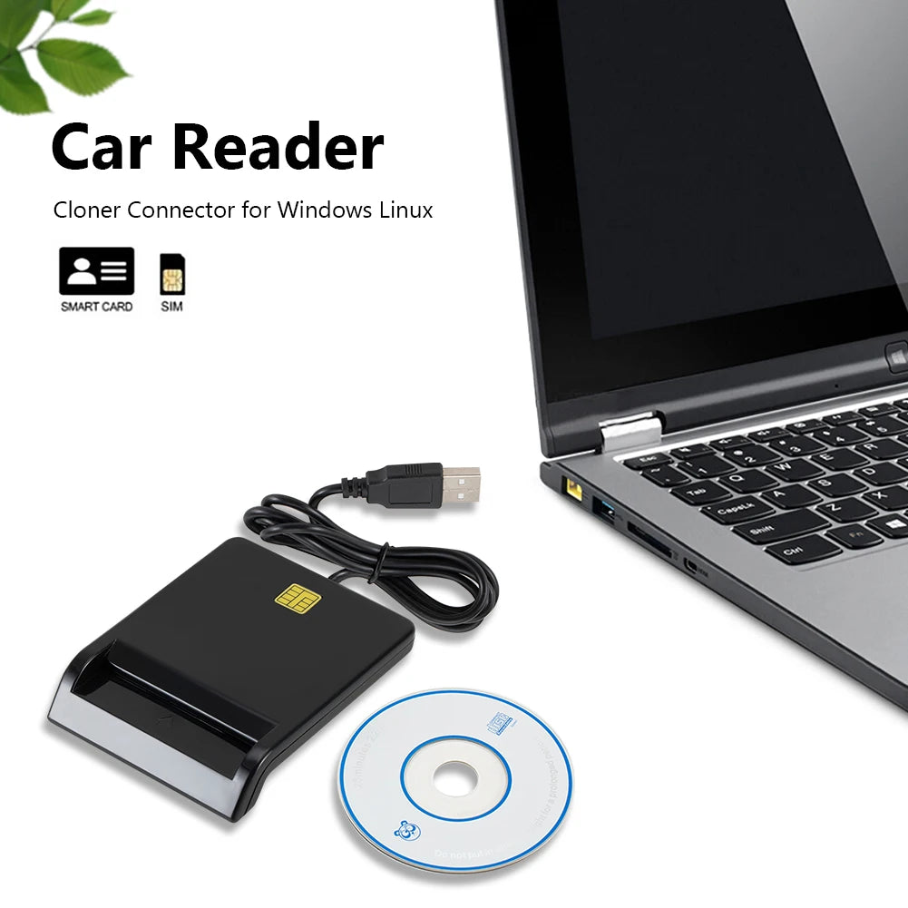 Stable Operation USB Smart Card Reader Reliable Simplicity for DNIE ATM CAC IC ID SIM Card Cloner Connector Windows