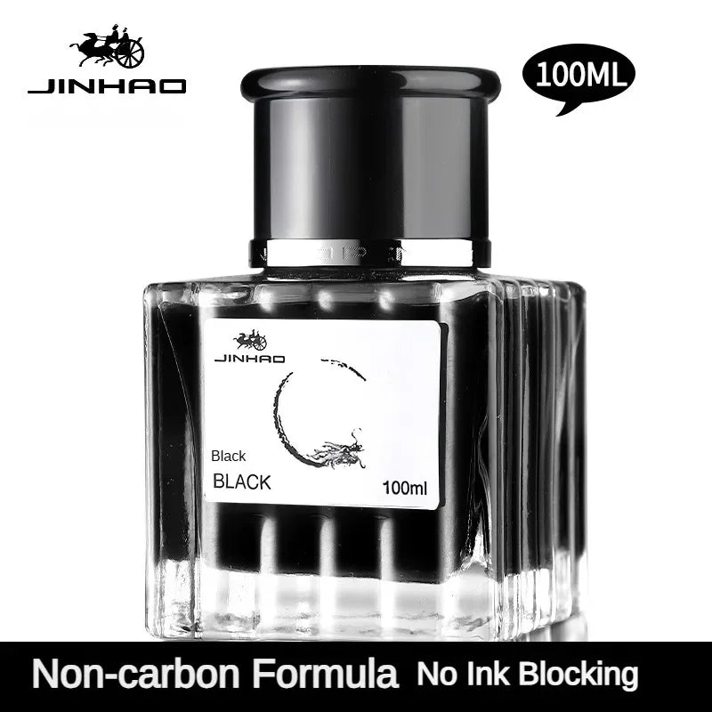 JINHAO 30/50/100ml Fountain Pen Ink Non-carbon Cartridge Refill Glass Bottled Fountain Pen Ink Stationery Office School Supplies