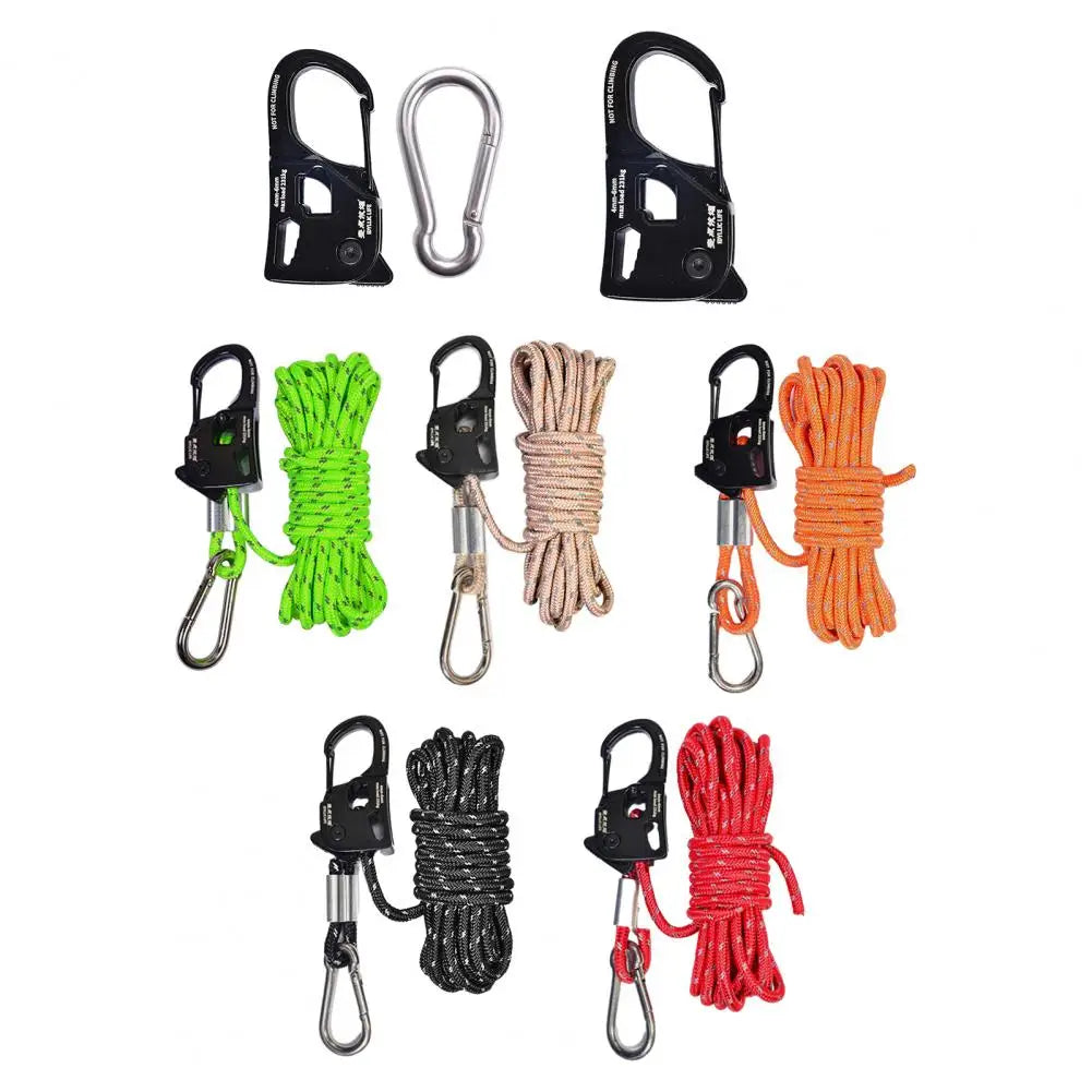 Aluminum Alloy Tent Rope Tensioner Rustproof Strong Load-bearing Lightweight Tent Cord Adjuster Camping Accessories