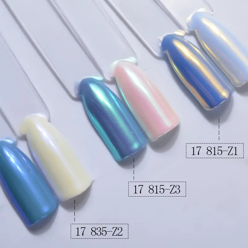 1 Box Magic Mirror White Shell Pearl Pigment Nail Art Glitter Chrome Powder Dust Polishing For Nails DIY Design