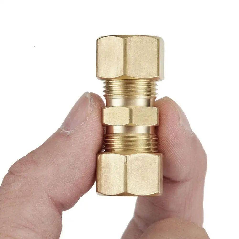 Brass Compression Fitting Straight Union Connector For 3/16" Tube Auto Brake Hose Car Brake Line Fittings Auto Replacement Part