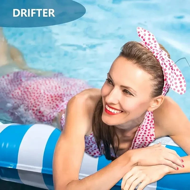 Water Hammock Recliner Inflatable Floating Swimming Mattress Pool Float Mats Sea Mattress Pool Party Inflatable Pool Accessories