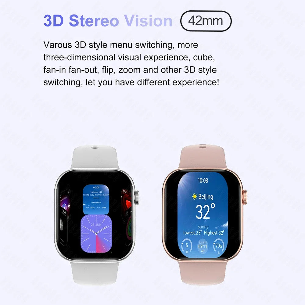 New For IOS DT Watch X Mini Smart Watch Men Women NFC 1.85-inch TWS Earphones Electronic Album Recorder Video Player Smart Watch