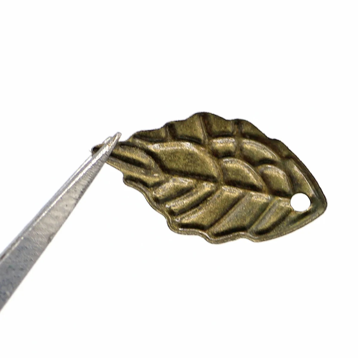 100Pcs/Lot 10*19mm Gold Metal Charms Copper Stamping Leaf Shape Earring Pendants DIY Crafts Jewelry Making Findings Accessories