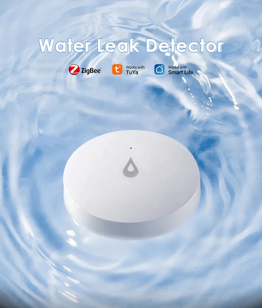 Tuya Smart Zigbee Water Leakage Sensor Flooding Level Detector App Real Time Feedback Home Automation Support Alexa Google