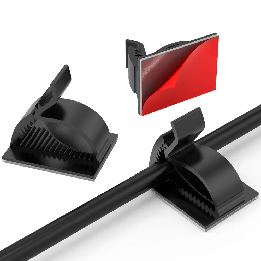 50/30/20pcs Self Adhesive Cable Clips Adjustable Table Cable Management Cord Holder for Car PC TV Home Charging Wire Winder