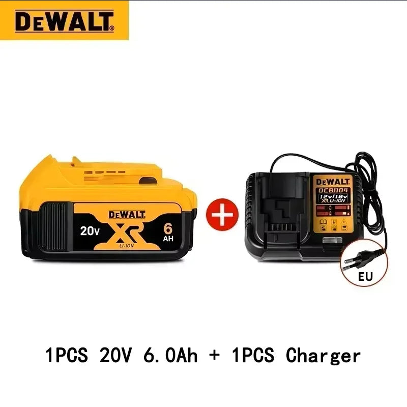 Original DEWALT battery，20V,，6AH， rechargeable lithium-ion battery， DCB115， DCB118,，Dewalt tool battery, dewalt ，DCB1104 charger