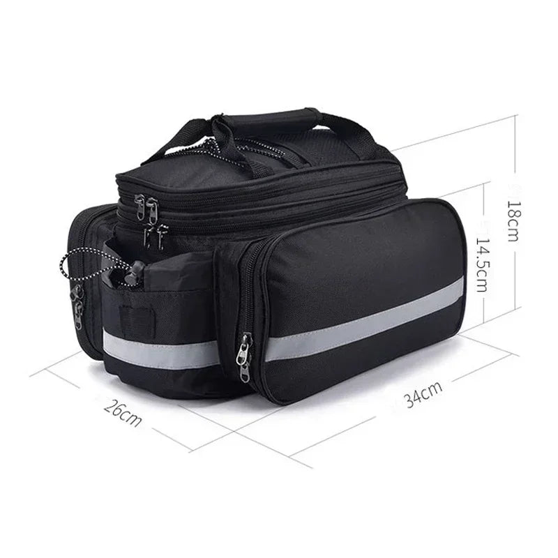 25L Bicycle Carrier Bag MTB Bike Rack Bag Trunk Pannier Cycling Multifunctional Large Capacity Travel Bag With Rain Cover