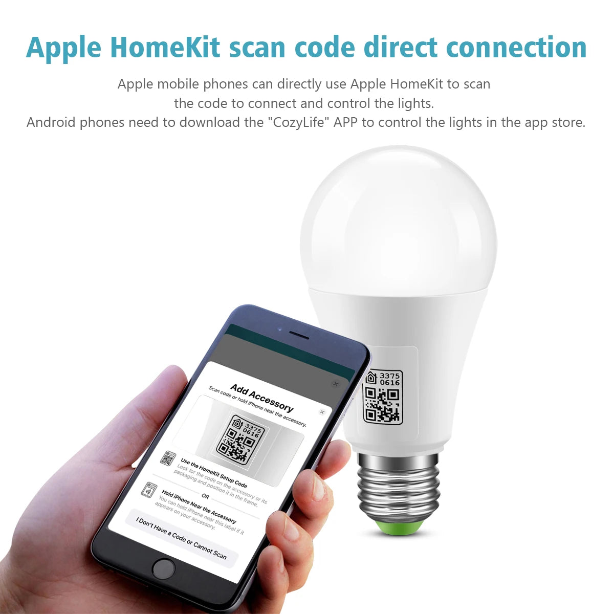 Homekit/Cozylife WiFi E27 Smart Dimmable Bulb Night Light RGBWW Multicolour Voice App Control Compatible Alexa Google Assistant