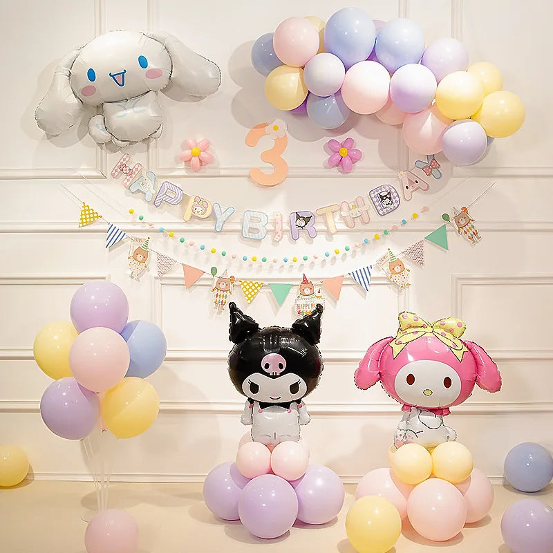 1PC Cute Anime Party Decoration Balloons Sanrio Kulomi Melody Theme Foil Ball for Girls Adults Kawaii Birthday Party Ballons