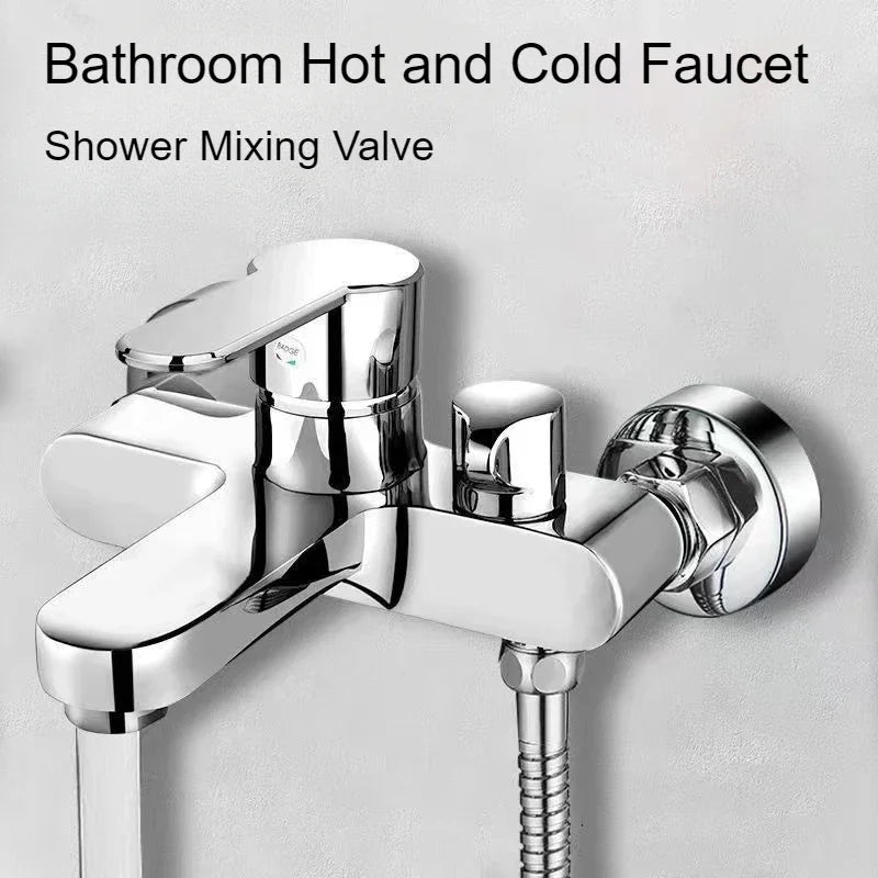 Bathroom Shower Faucet Mixing Valve Shower Shower Set Bathtub Mixing Switch Triple Hot and Cold Faucet Shower Faucet