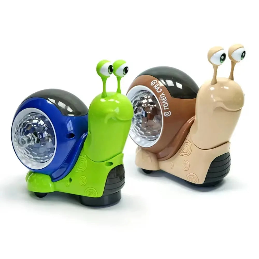 Electric Children's Toy Snail Doll With Cute And Interesting Design, Sound And Light Swing, Automatic Walking To Avoid Obstacles